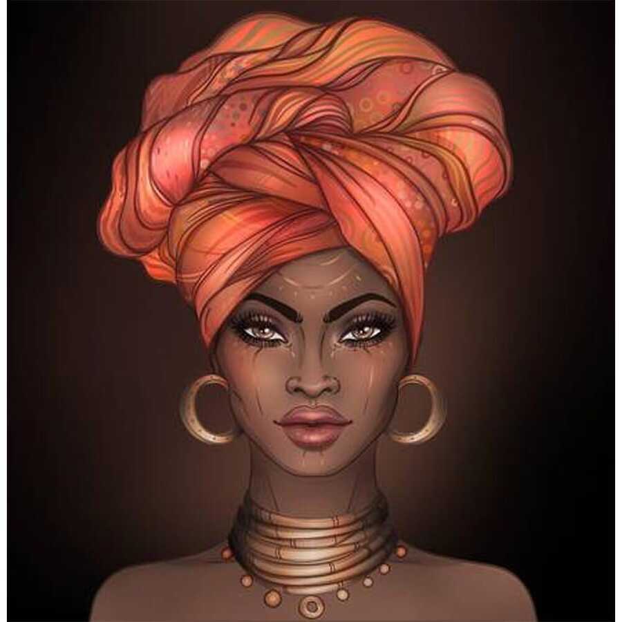 Afrikalı Güzel 11 Sayılarla Boyama Seti