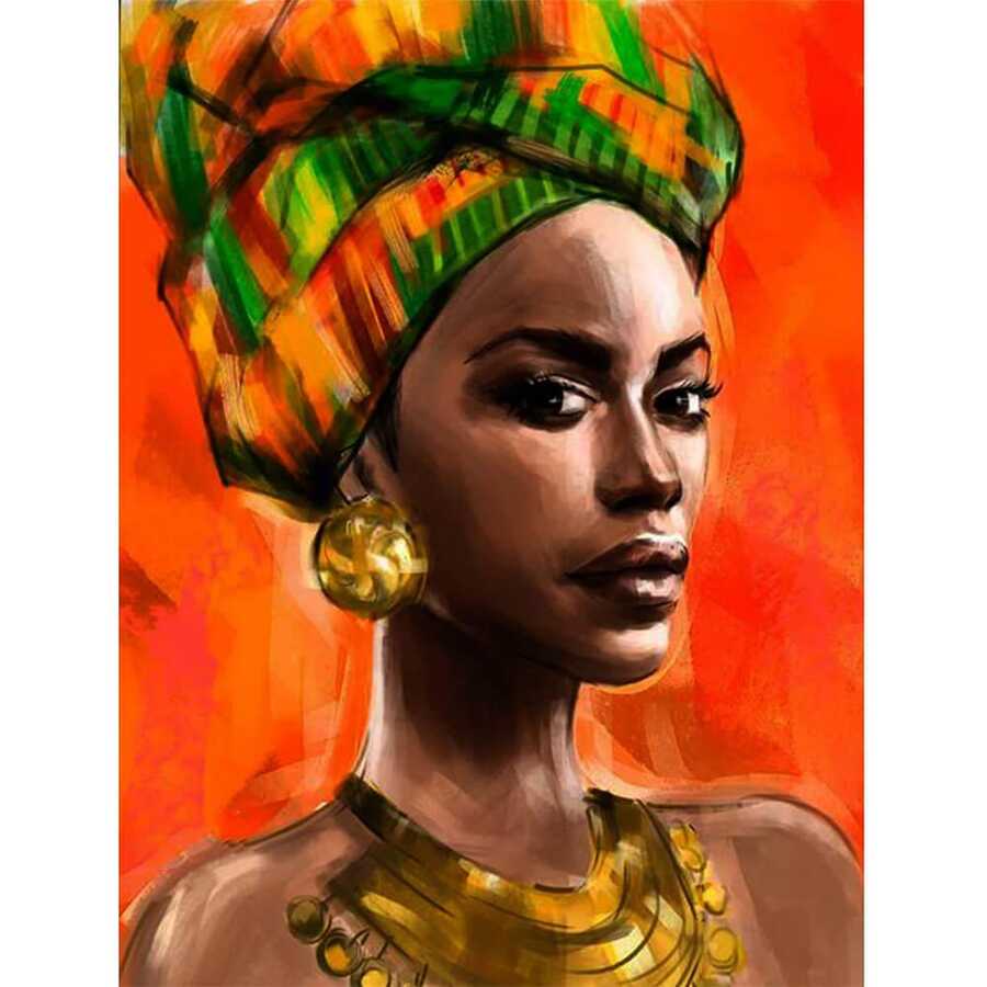 Afrikalı Güzel 7 Sayılarla Boyama Seti