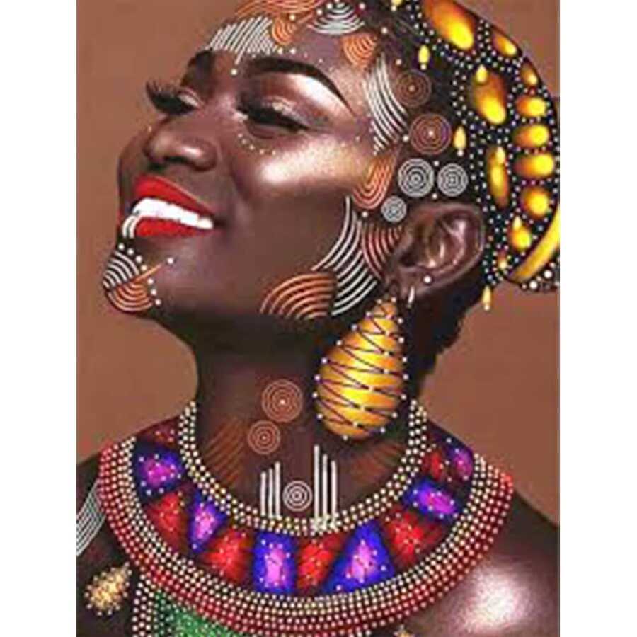 Afrikalı Güzel 8 Sayılarla Boyama Seti