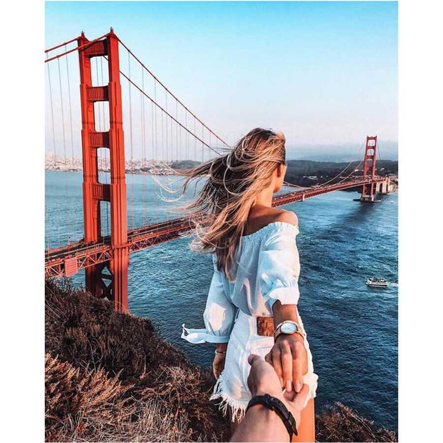Golden Gate'te aşk Sayılarla Boyama Seti