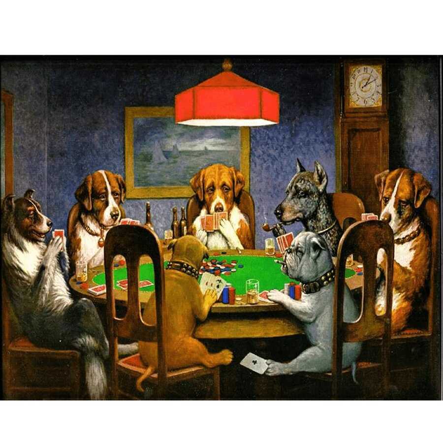 Dog Poker Sayılarla Boyama Seti