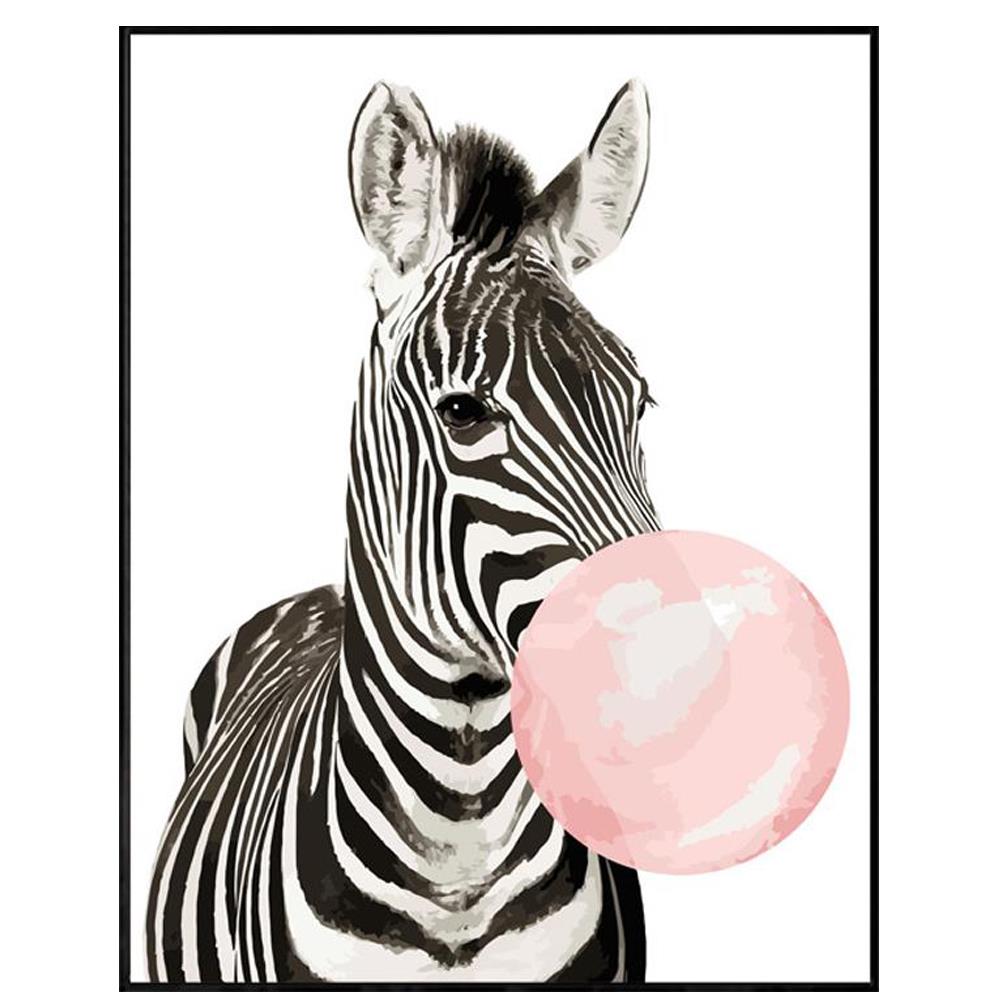 Pembe Sakız ve Zebra Sayılarla Boyama Seti
