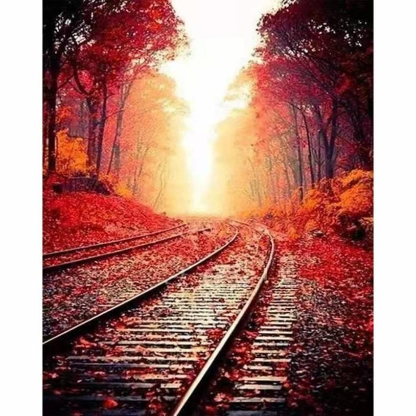 Tren Rayları Sayılarla Boyama Seti