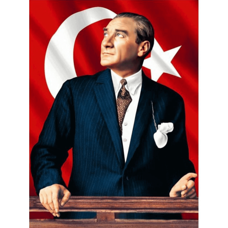 Atatürk ve Bayrak Sayılarla Boyama Seti
