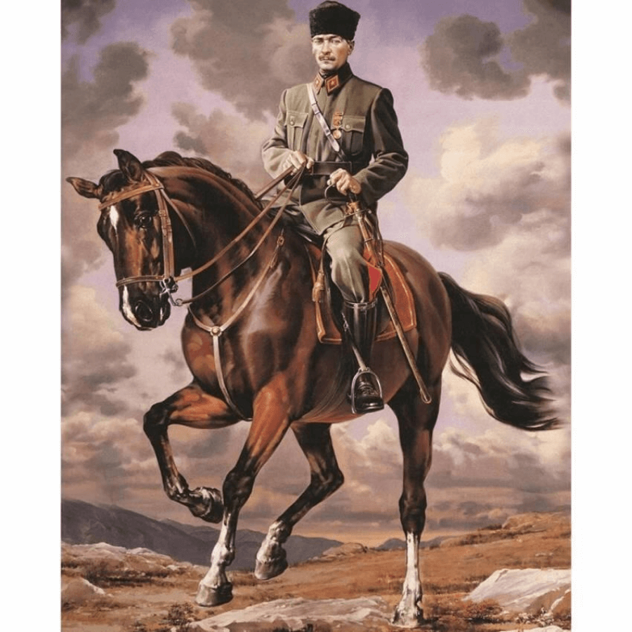 Atın Üstünde Atatürk Sayılarla Boyama Seti