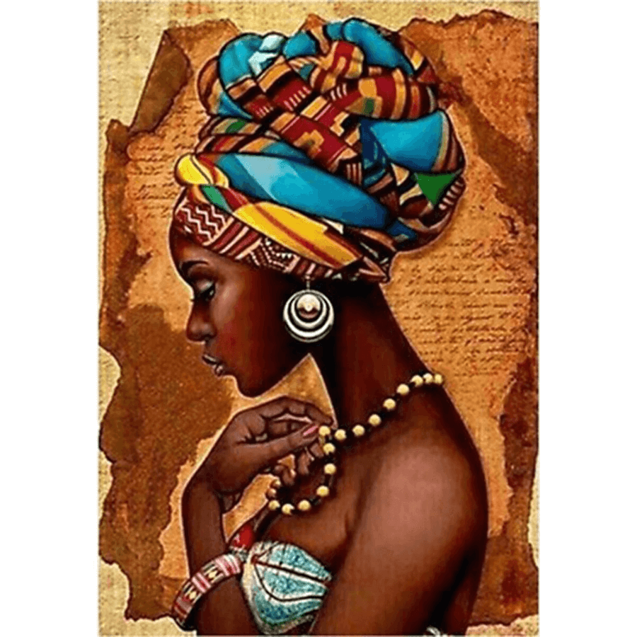 Afrikalı Kız Sayılarla Boyama Seti