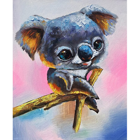 Daldaki Koala Sayılarla Boyama Seti