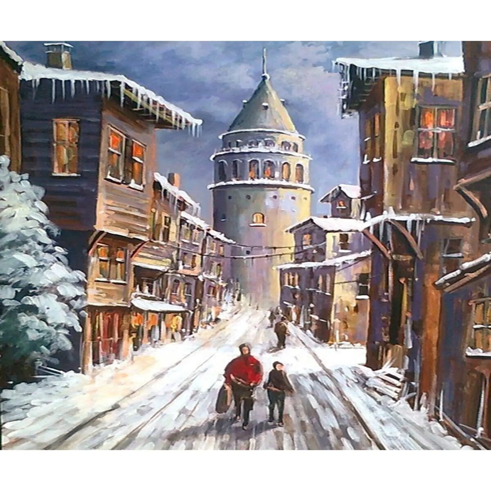 Eski Galata Evleri Sayılarla Boyama Seti