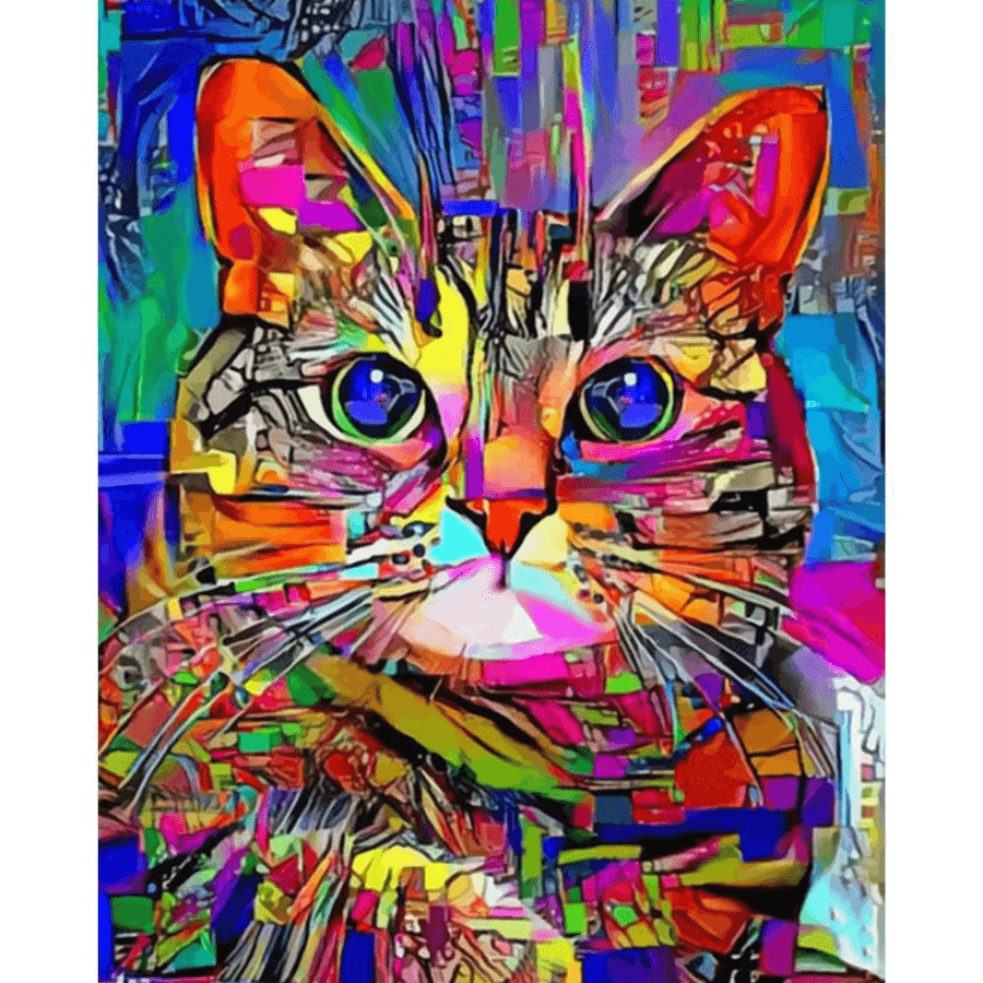 Renkli Kedi 2 Sayılarla Boyama Set