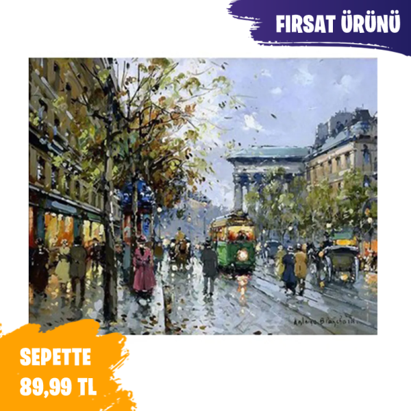 Hapy Hoby Cadde Kalabalığı Sayılarla Boyama Seti 40 x 50 cm - Görsel 2