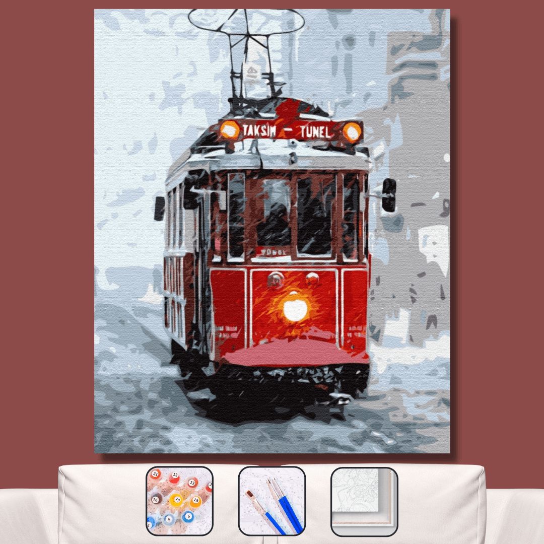 Karda Tramway Yolculuğu Sayılarla Boyama Seti
