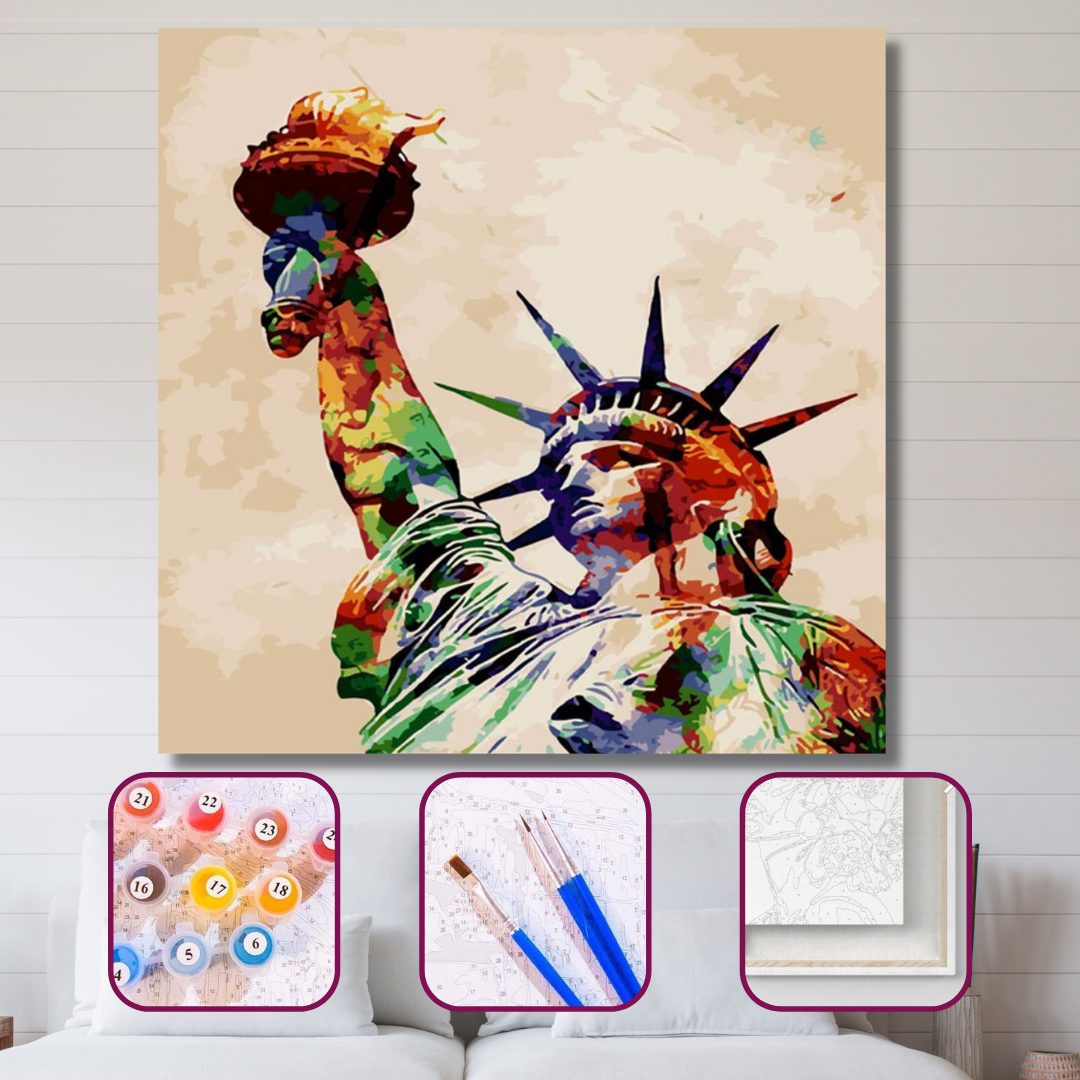 Hapy Hoby Özgürlük Anıtı Sayılarla Boyama Seti Çerçeveli 40x50cm