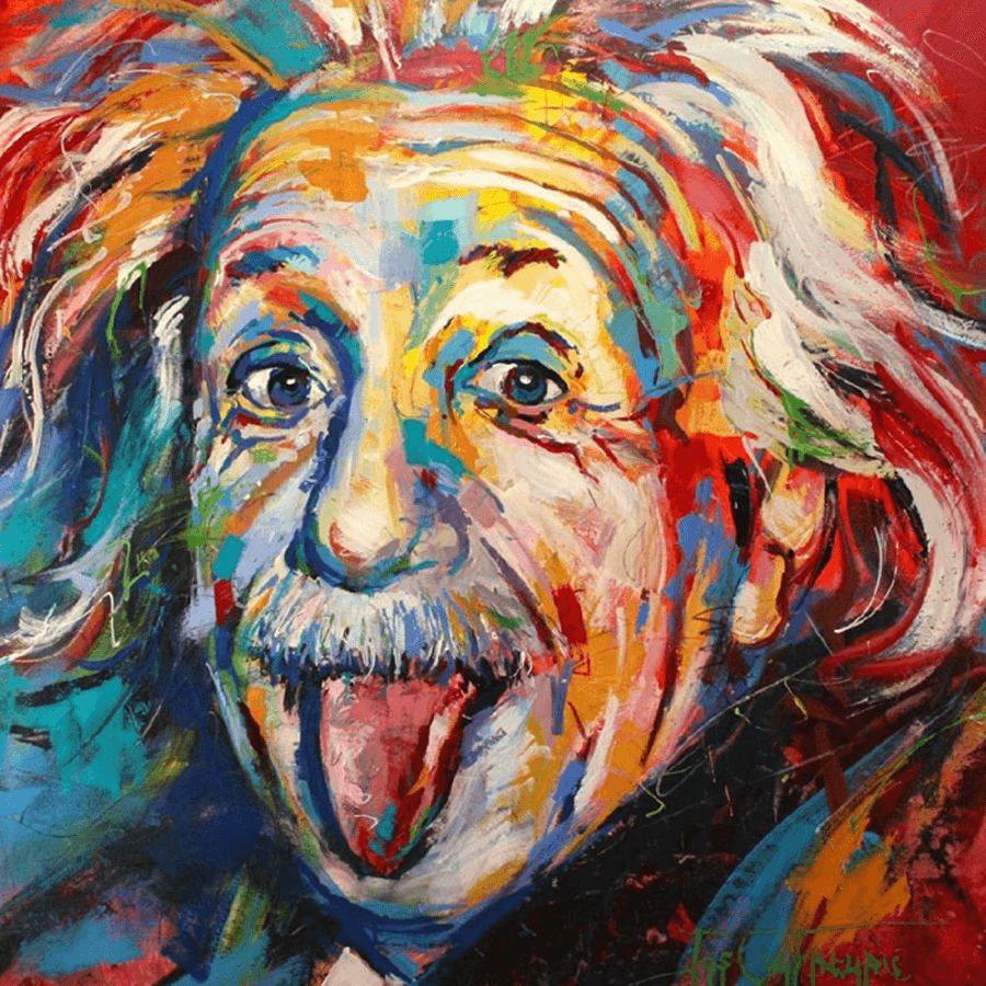 Albert Einstein Sayılarla Boyama Seti