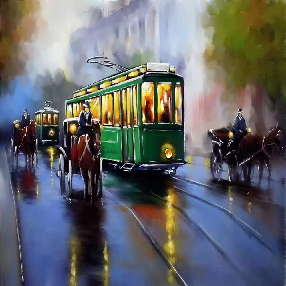 Yeşil Tramvay Sayılarla Boyama Seti