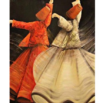 Öze Yolculuk Mevlana Sayılarla Boyama Seti Çerçeveli 40x50