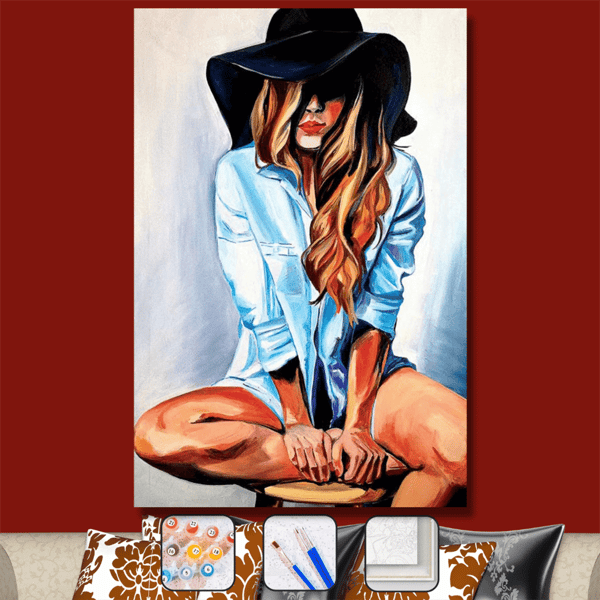 Sarışın Tutku Sayılarla Boyama Seti