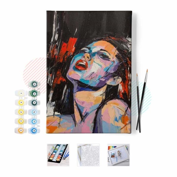 Şehvetli Kadın Sayılarla Boyama Seti