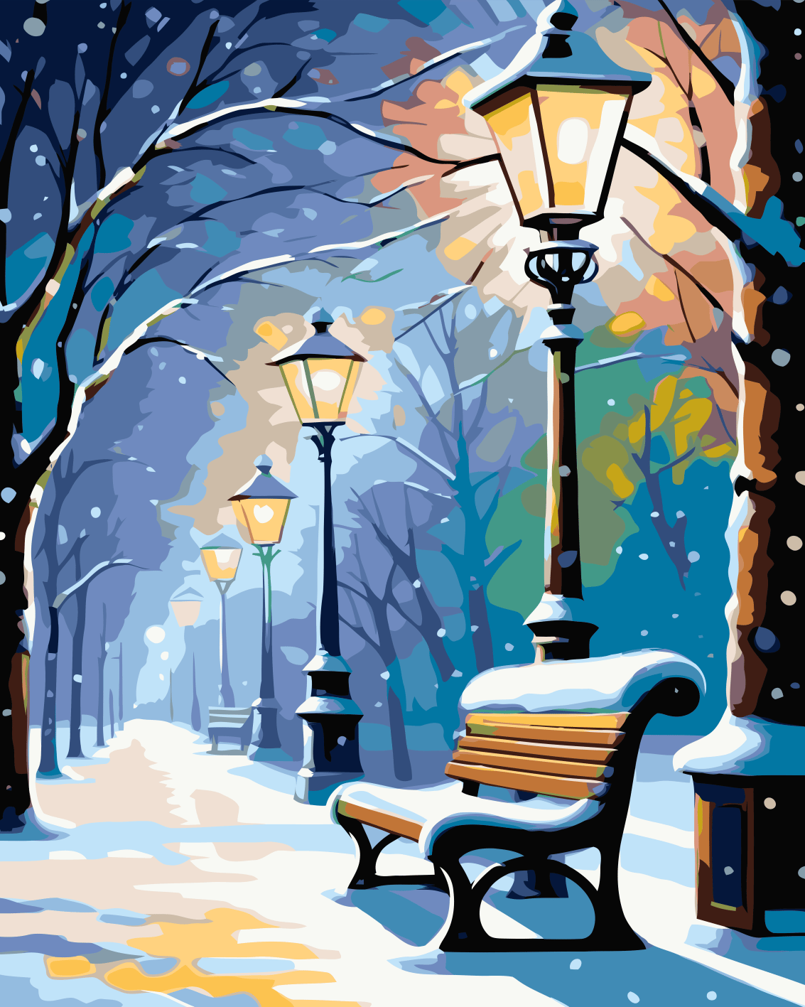 Karlı Bank  Sayılarla Boyama Seti