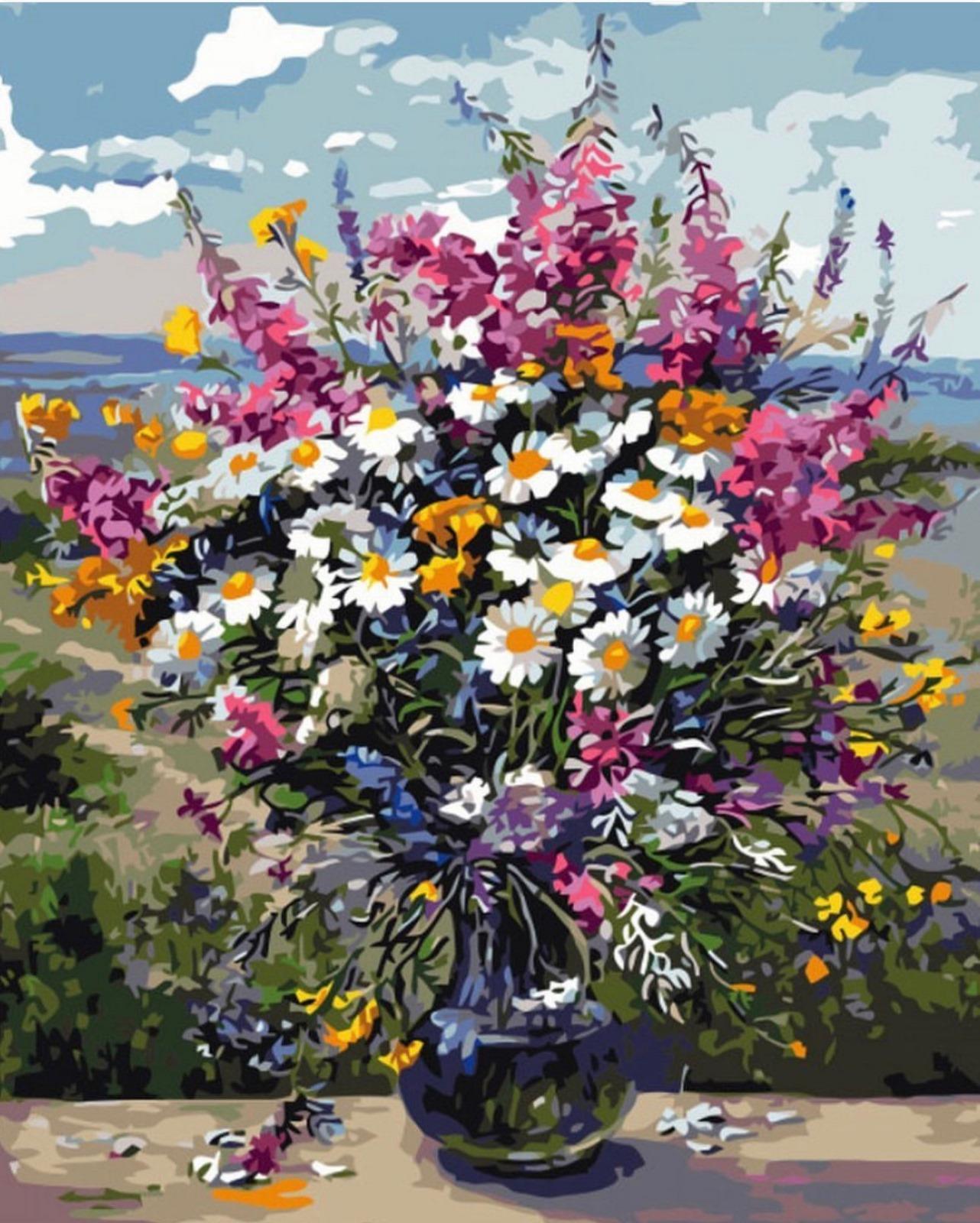 Kır Çiçekleri Sayılarla Boyama Seti