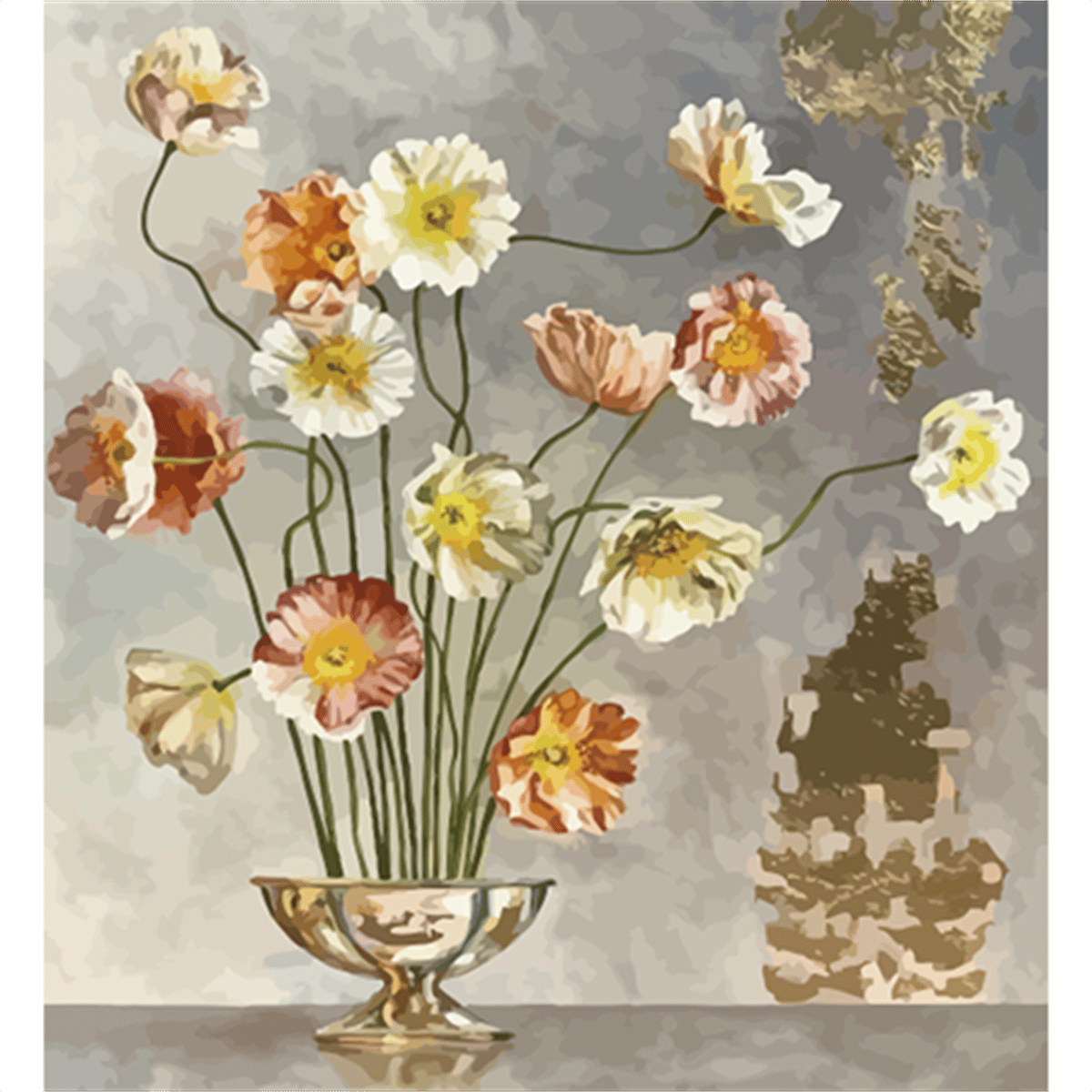 Zarif Çiçekler    Sayılarla Boyama Seti