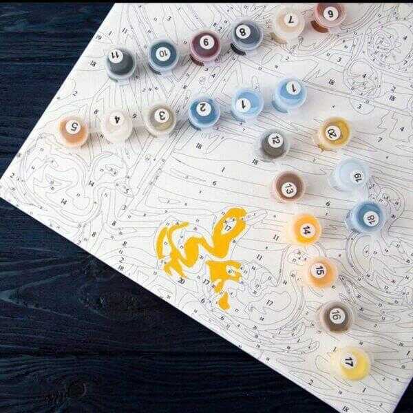 Ormandaki Sihir Sayılarla Boyama Seti 40x50cm - Görsel 2