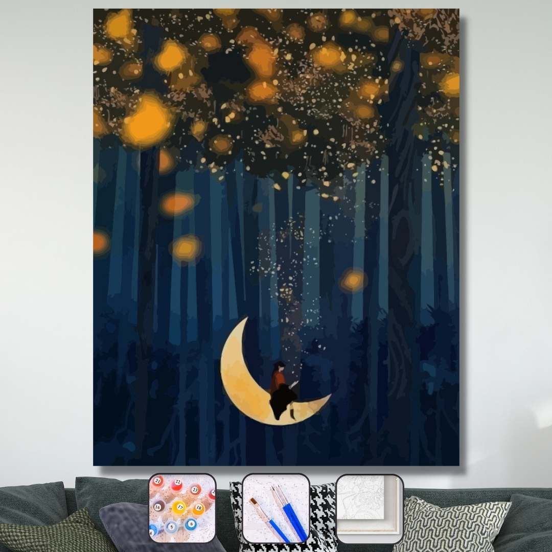 Ormandaki Sihir Sayılarla Boyama Seti 40x50cm
