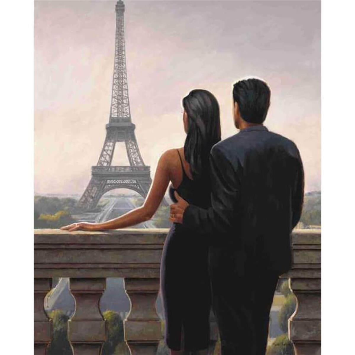 Paristeki Çift Sayılarla Boyama Seti 40x50cm