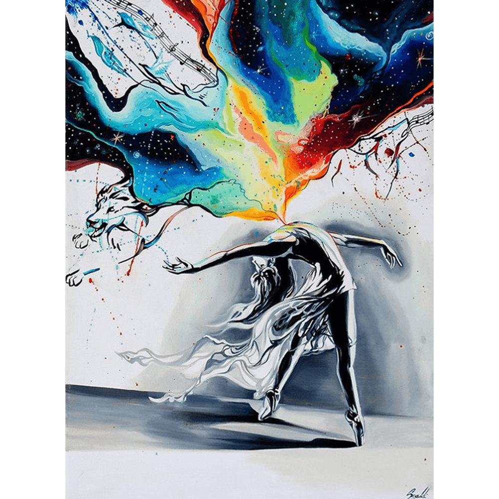 Renklerle Dans Sayılarla Boyama Seti 40x50cm