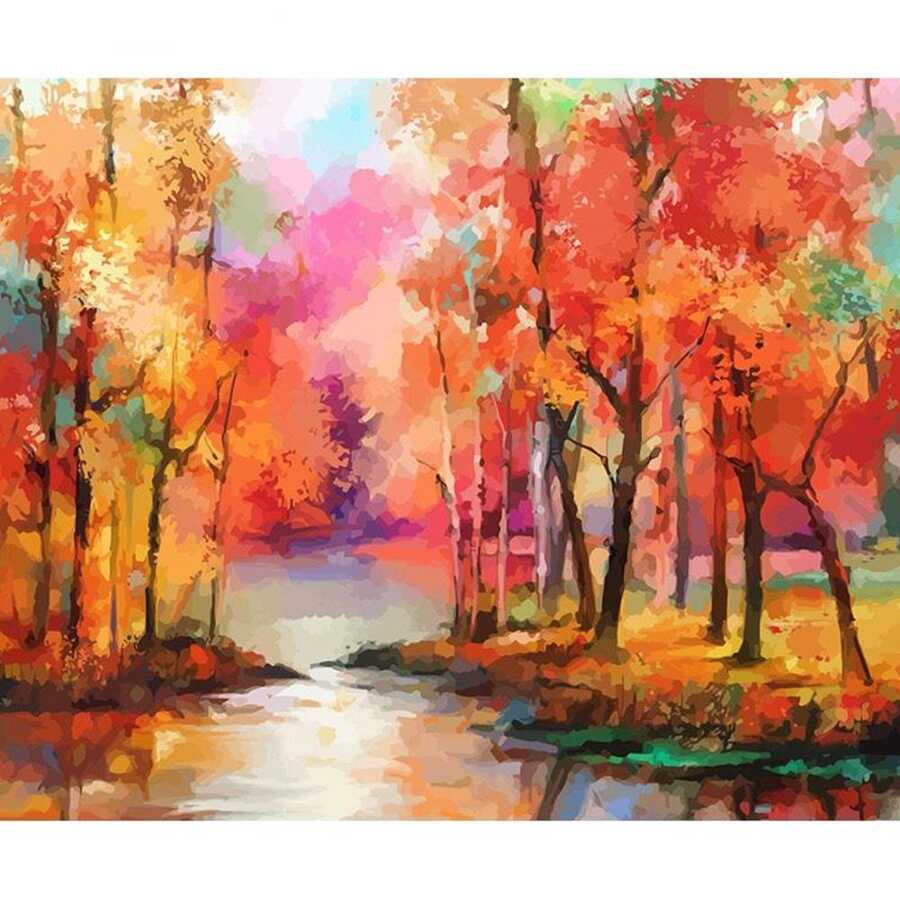 Pastel Sonbahar Sayılarla Boyama Seti 40x50cm