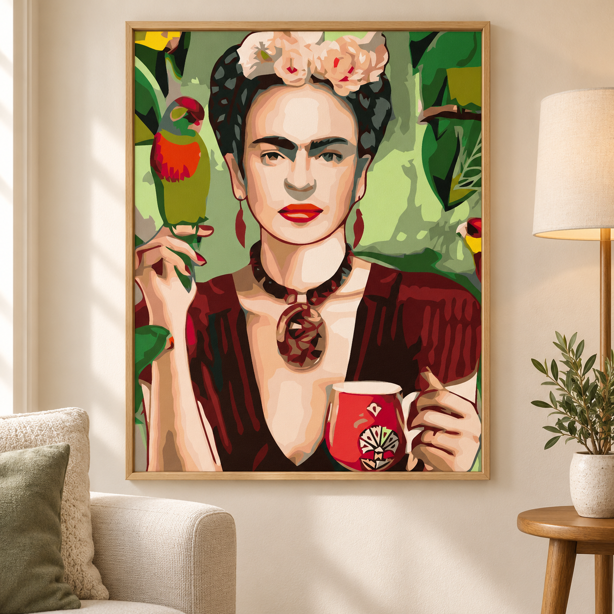 Tropik Bahçede Frida Sayılarla Boyama Seti - Görsel 3