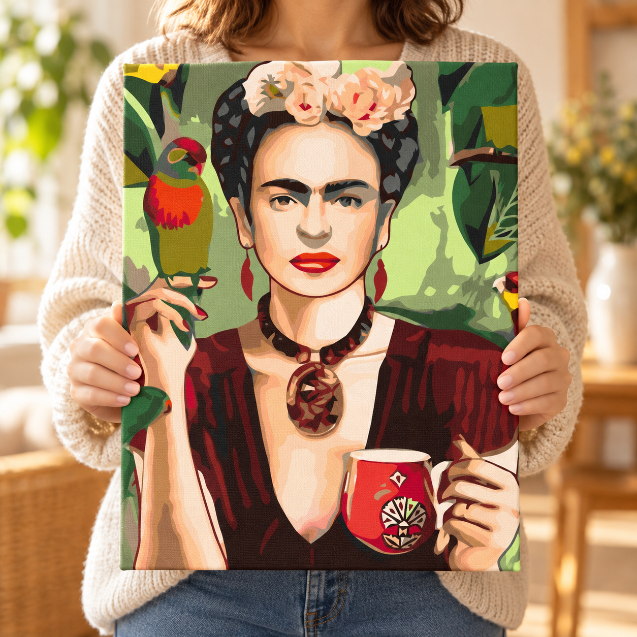 Tropik Bahçede Frida Sayılarla Boyama Seti - Görsel 4