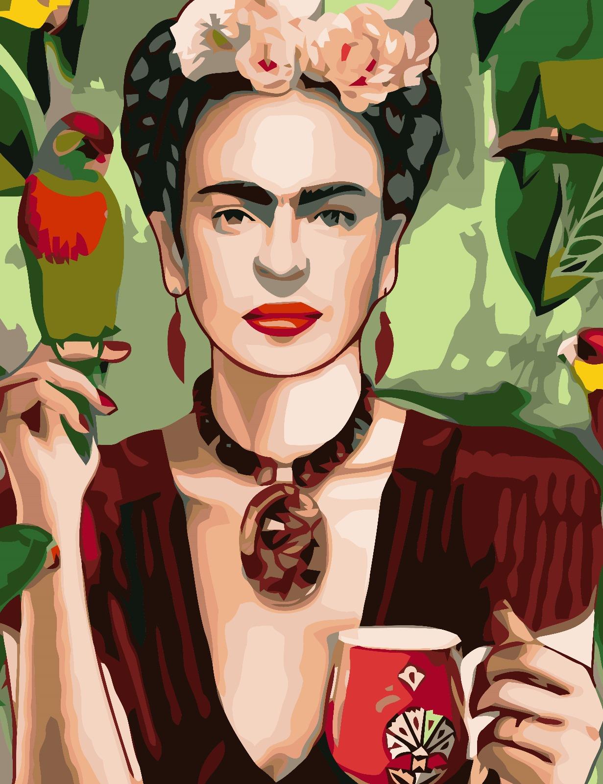Tropik Bahçede Frida Sayılarla Boyama Seti