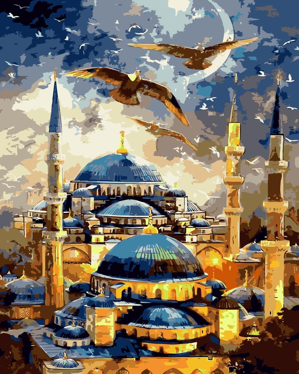 Minarelerin Ardında İstanbul Sayılarla Boyama Seti