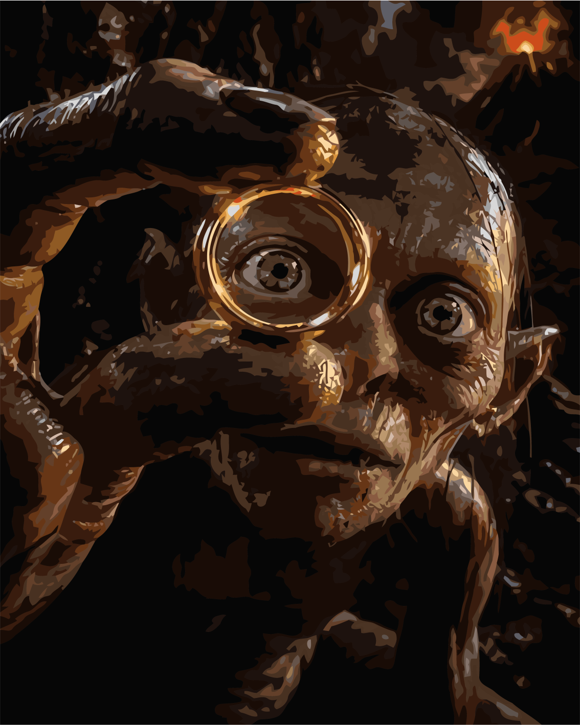 Karanlıktaki Gollum Sayılarla Boyama Seti