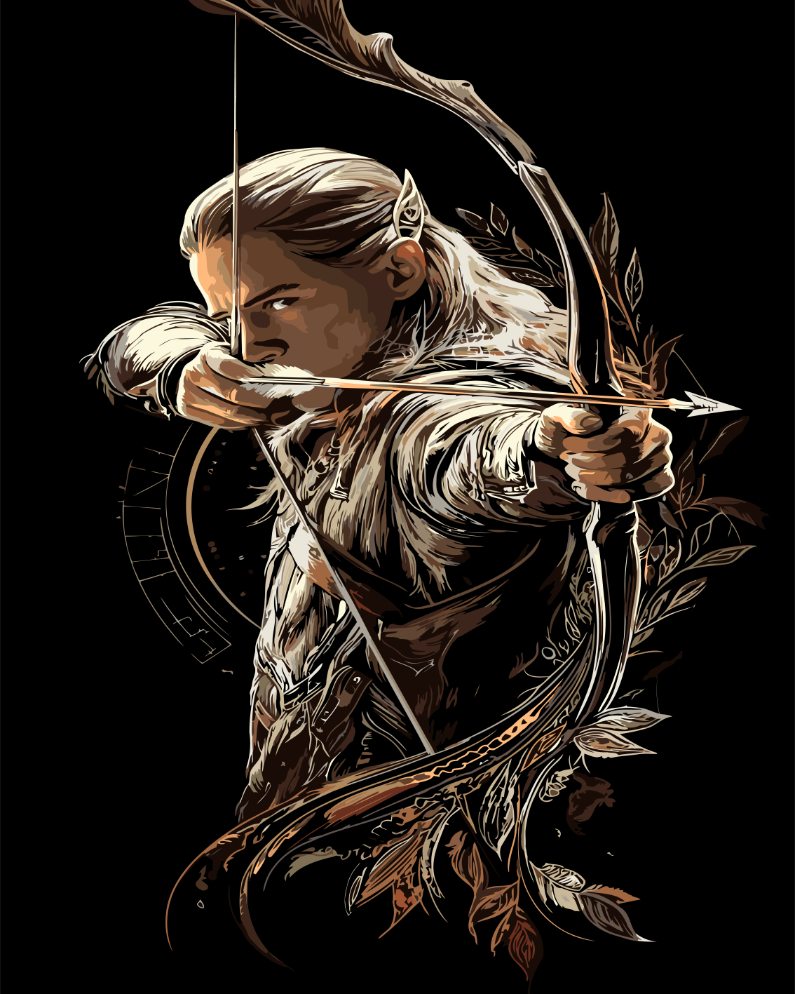 Elf Okçusu Legolas Sayılarla Boyama Seti
