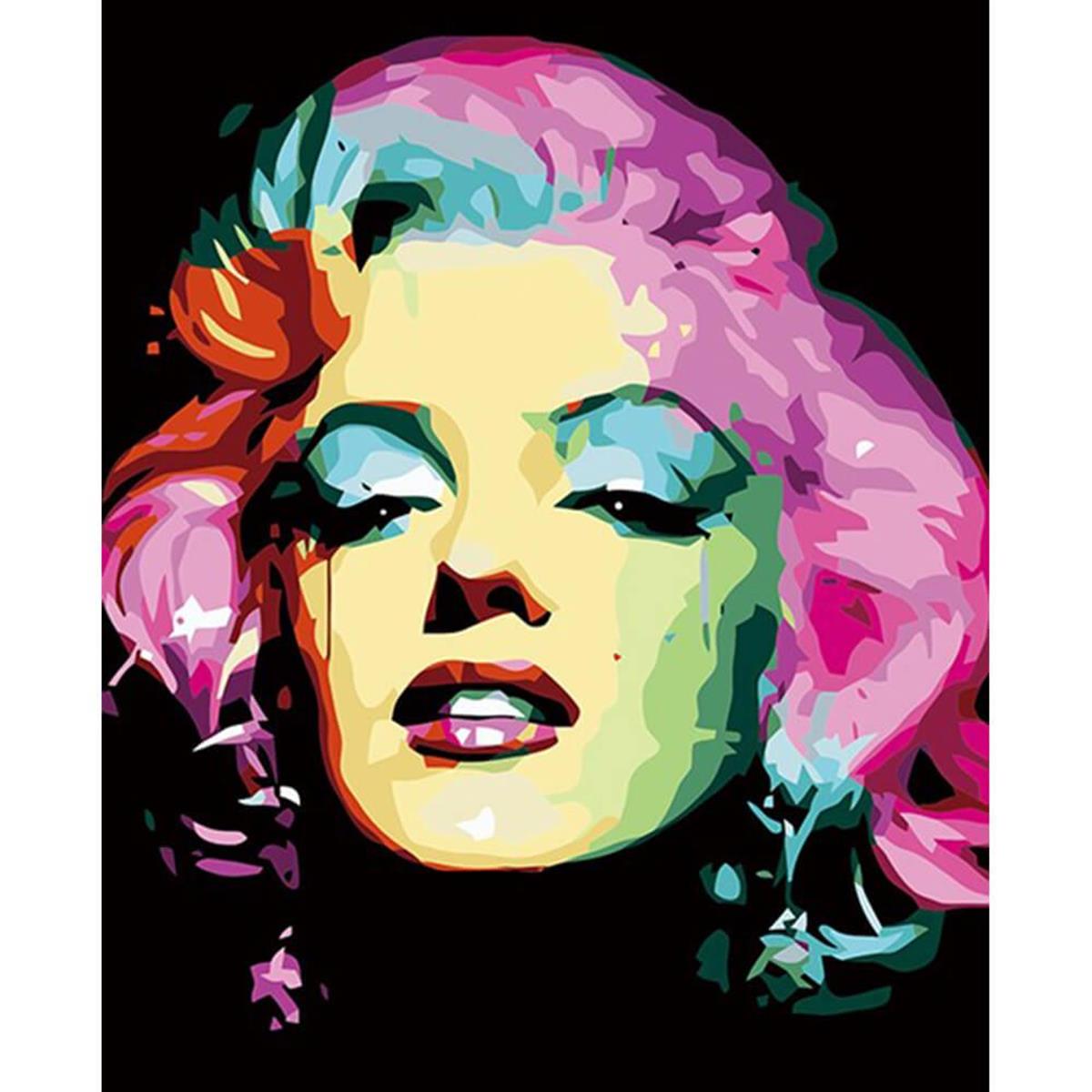 Renklerle Marilyn Monroe Sayılarla Boyama Seti