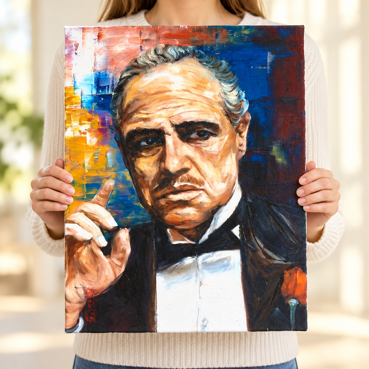 Godfather'ın Güçlü Portresi Sayılarla Boyama Seti - Görsel 4