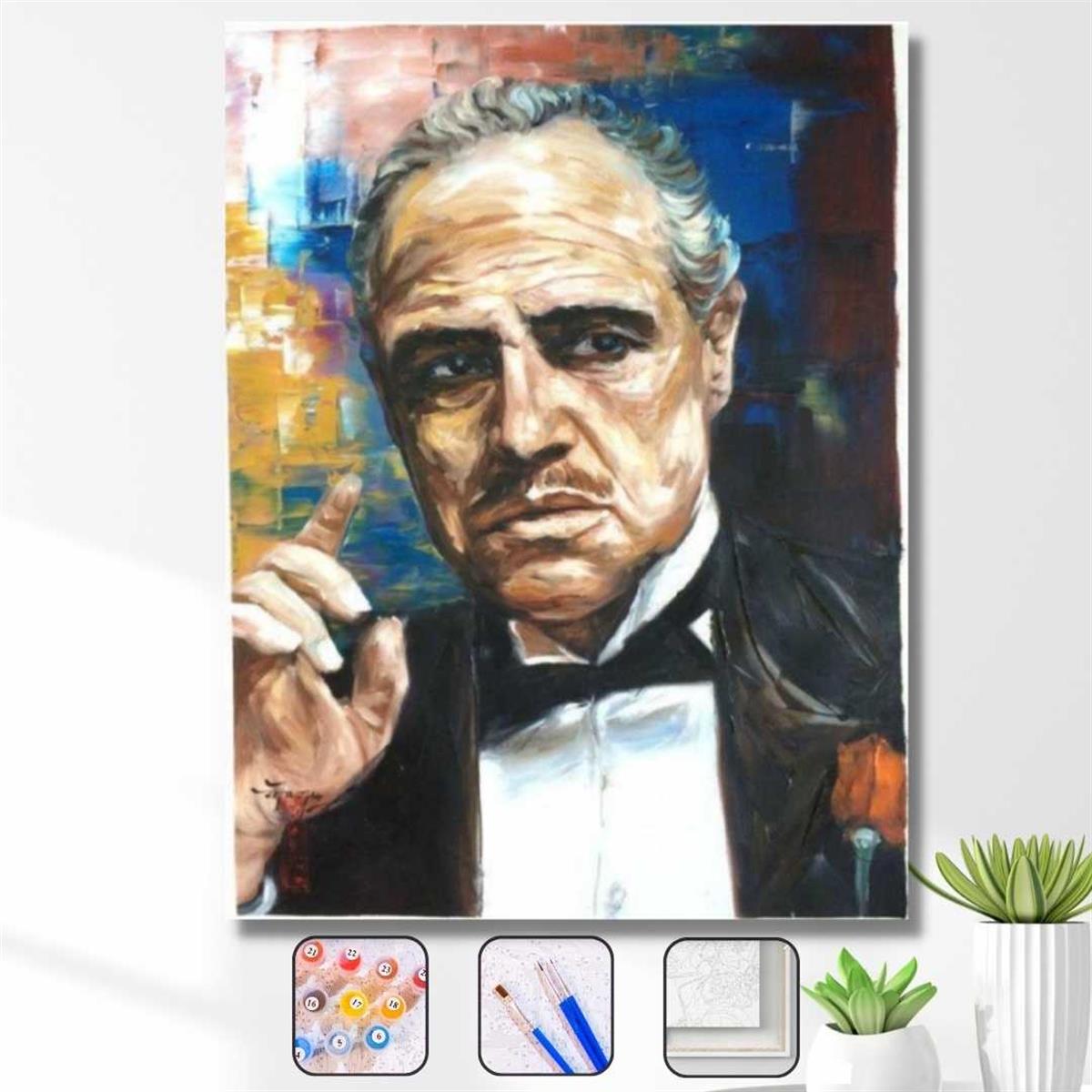 Godfather’ın Güçlü Portresi Sayılarla Boyama Seti